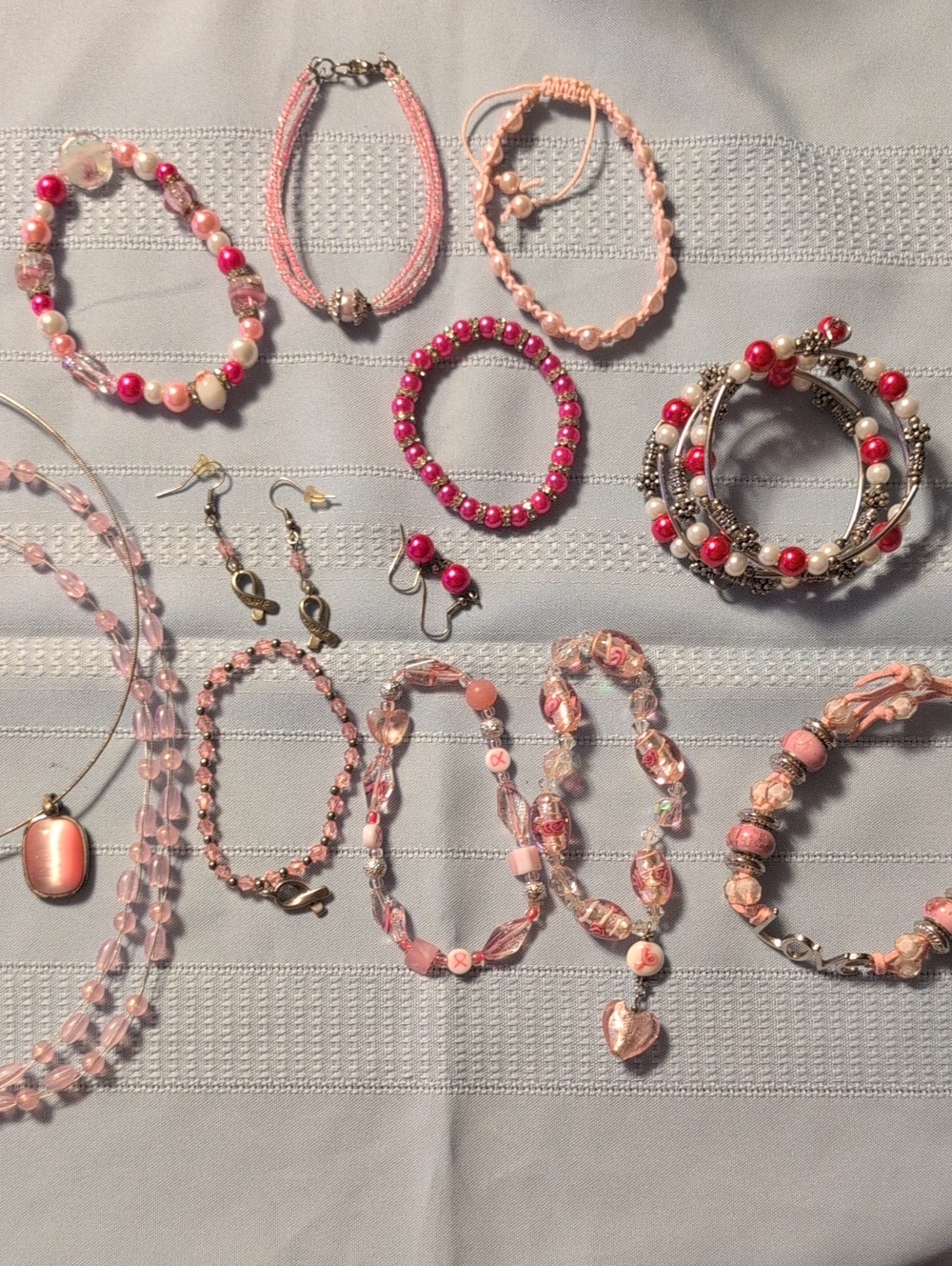 Large Lot Of Women’s Pink Jewelry - Pink Ribbon